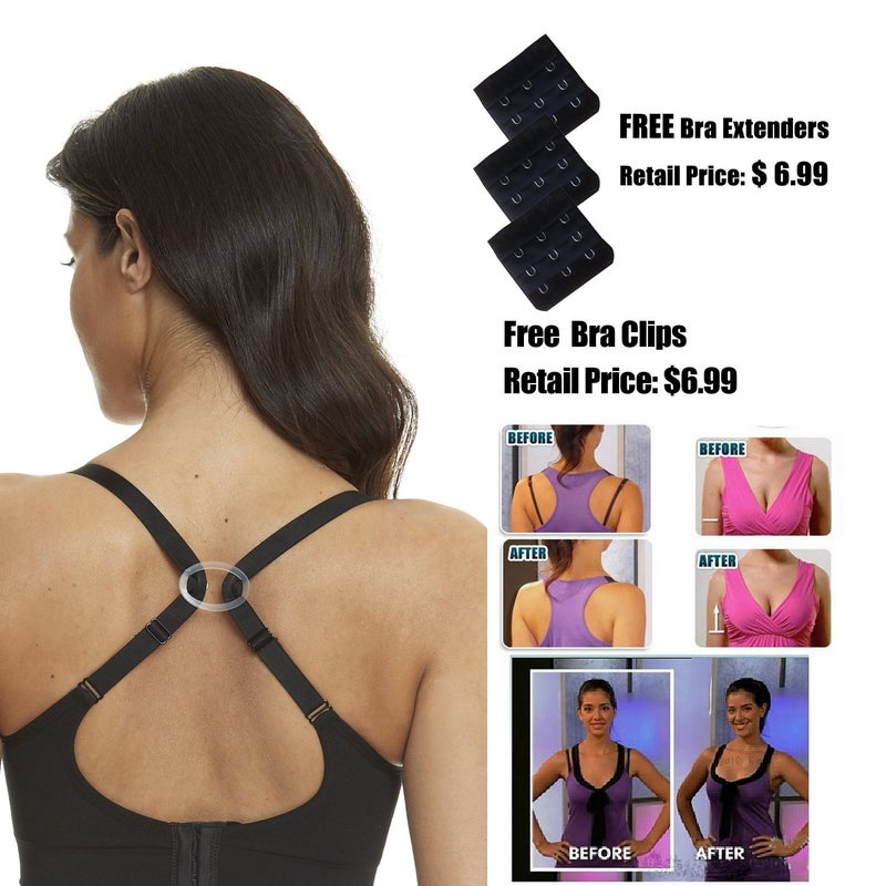 HOFISH Women's Adjustable Seamless Nursing Bra, 3pcs/Pack(black), Size Small - Image 4